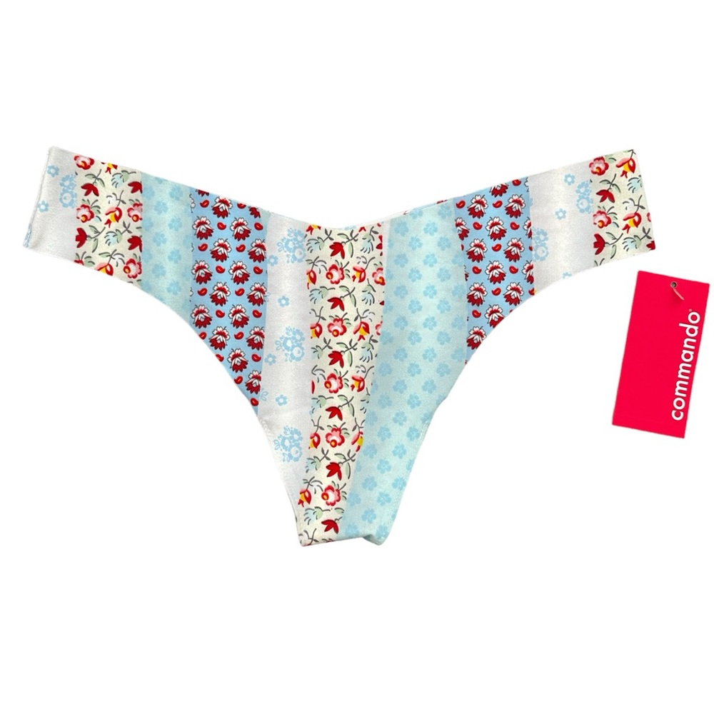 Commando Patchwork Floral Classic Print Thong Panty
